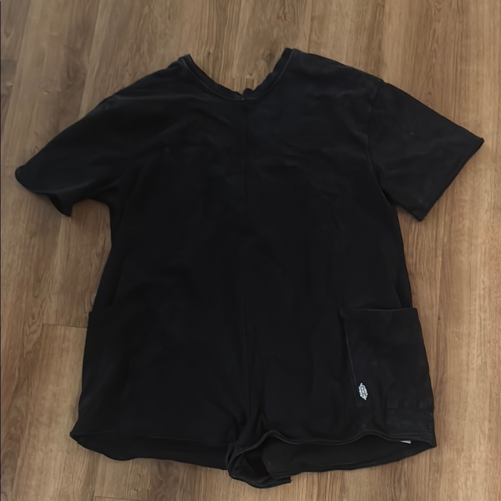 Free People movement Black Hot Shot Tee Romper